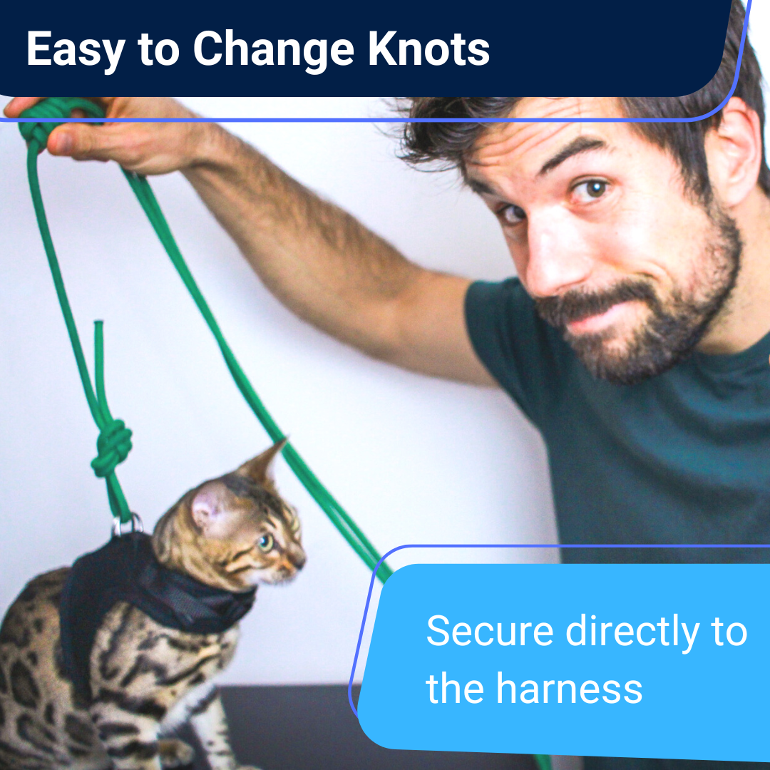Tangle-free Rope Leash for Cats