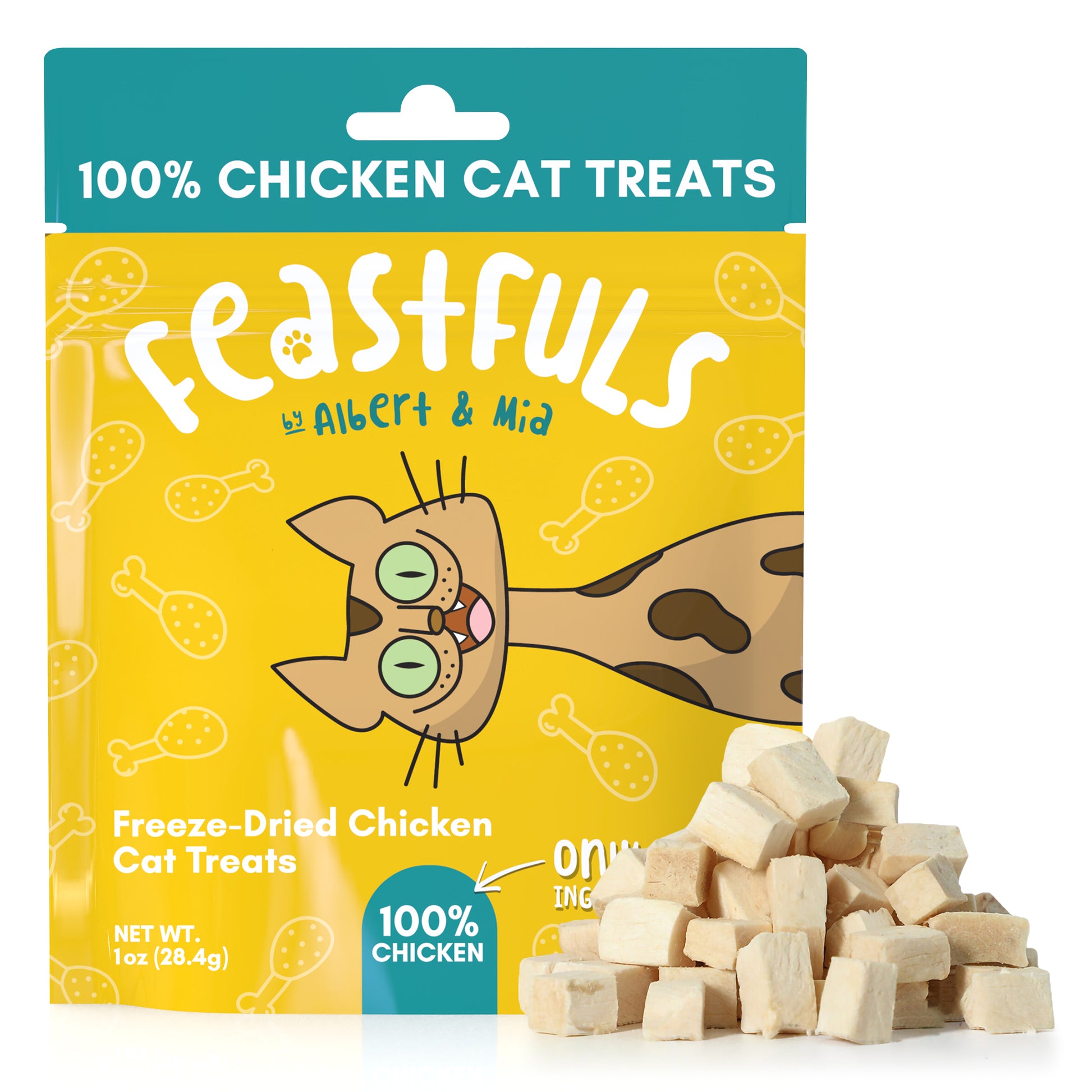 Feastfuls Cat Treats - 100% Freeze Dried Chicken
