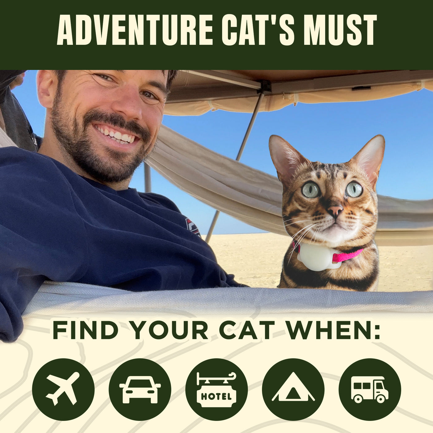 Keeper Airtag for Cats - Airtag Holder for Your Cat Collar (3 Pack)