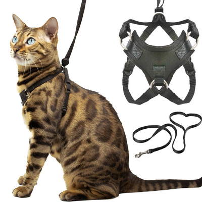 Houdini™ Cat Harness and Leash Set - Escape Resistant, Light and Safe