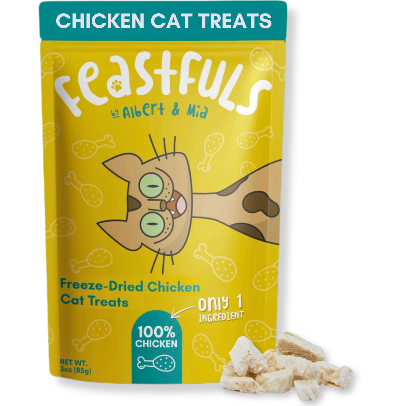 Feastfuls Cat Treats - 100% Freeze Dried Chicken
