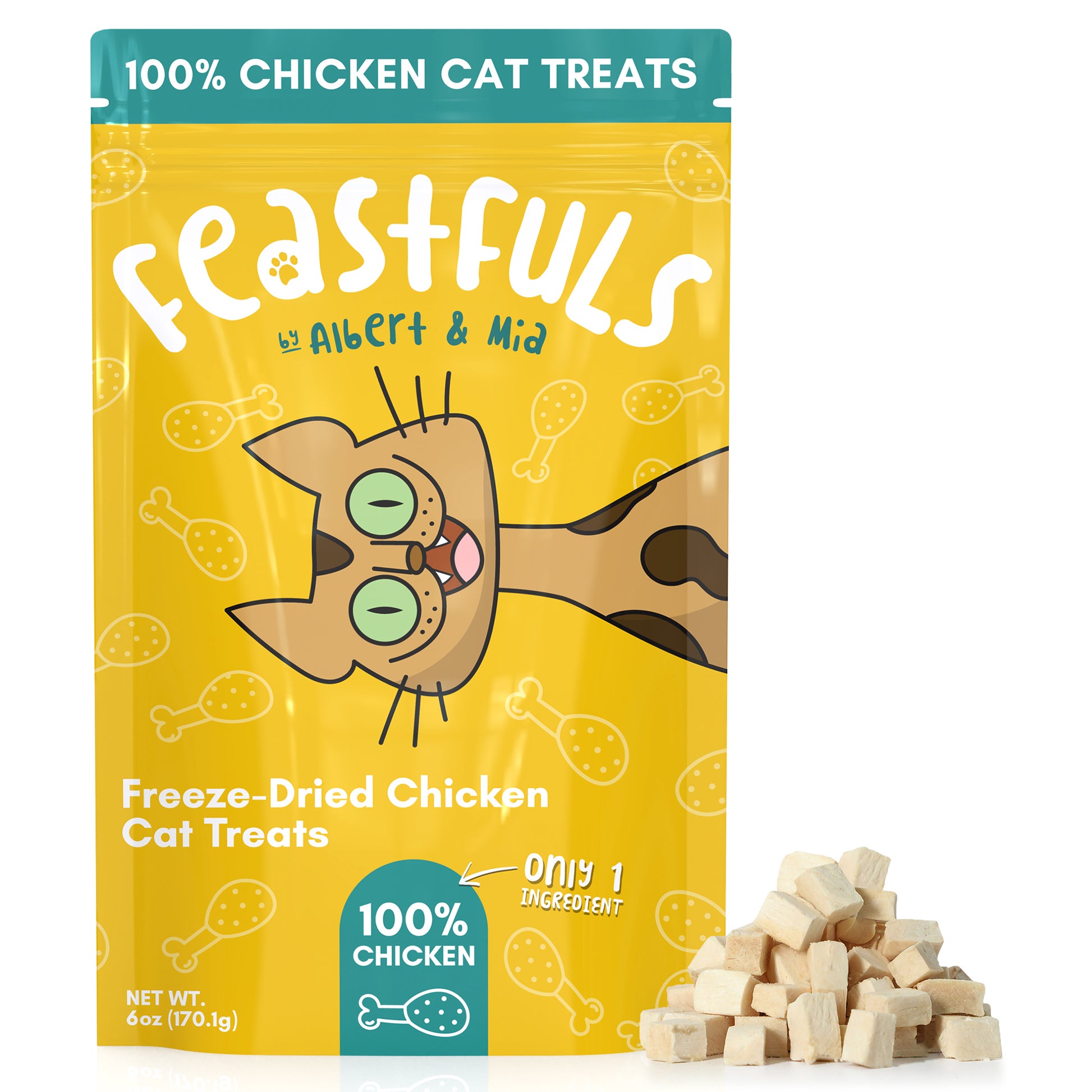 Feastfuls Cat Treats - 100% Freeze Dried Chicken