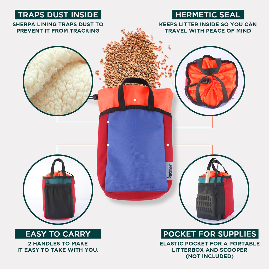 Zeppelin Cat Carrier + Go Litter Box Kit