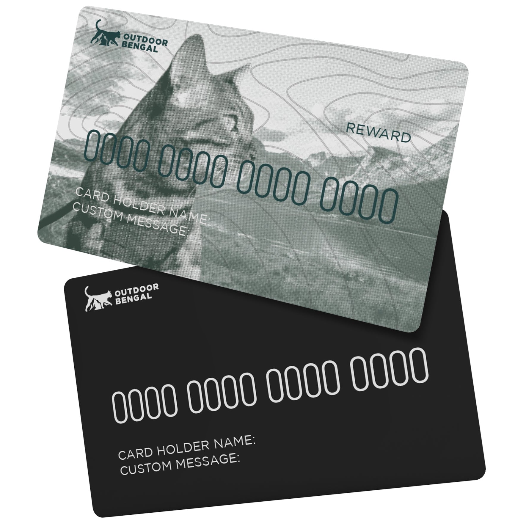Gift card with a cat image on it