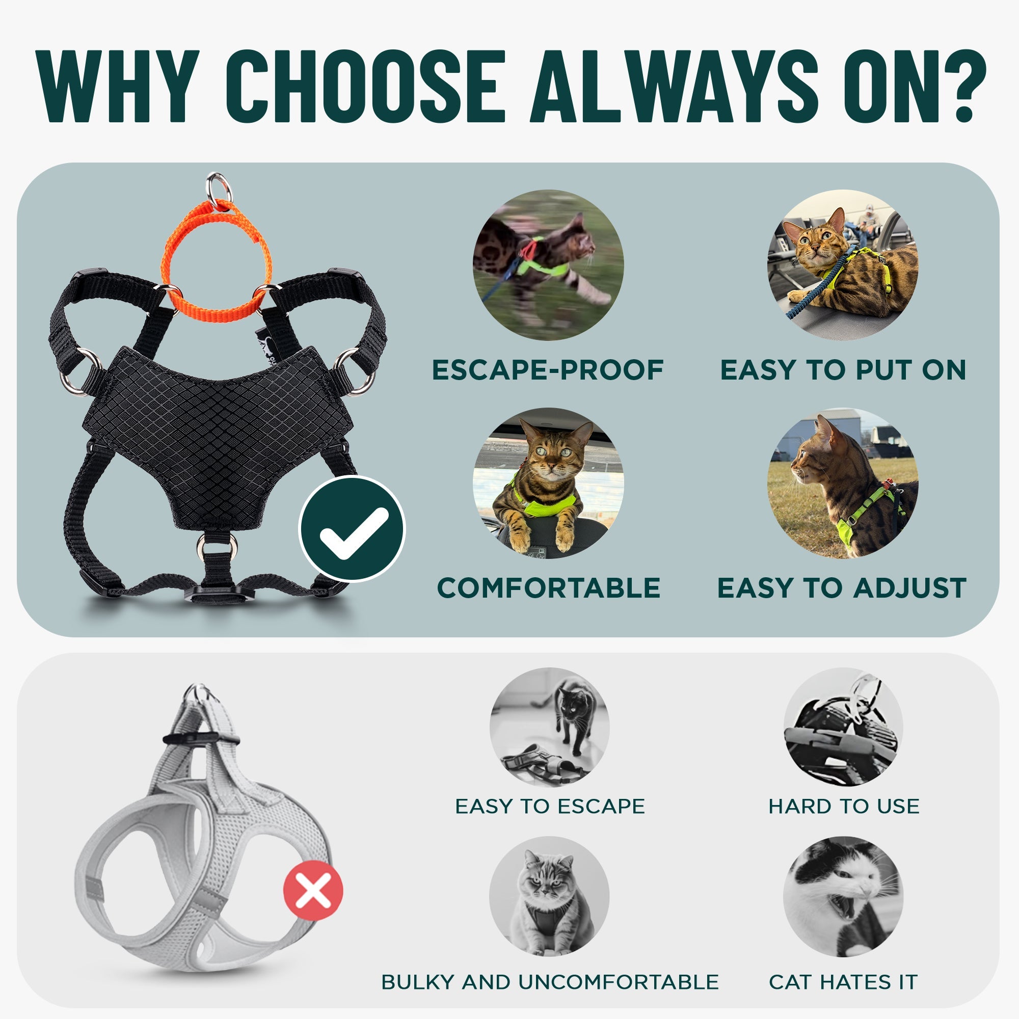 Always On™ Martingale Cat Harness - OutdoorBengal