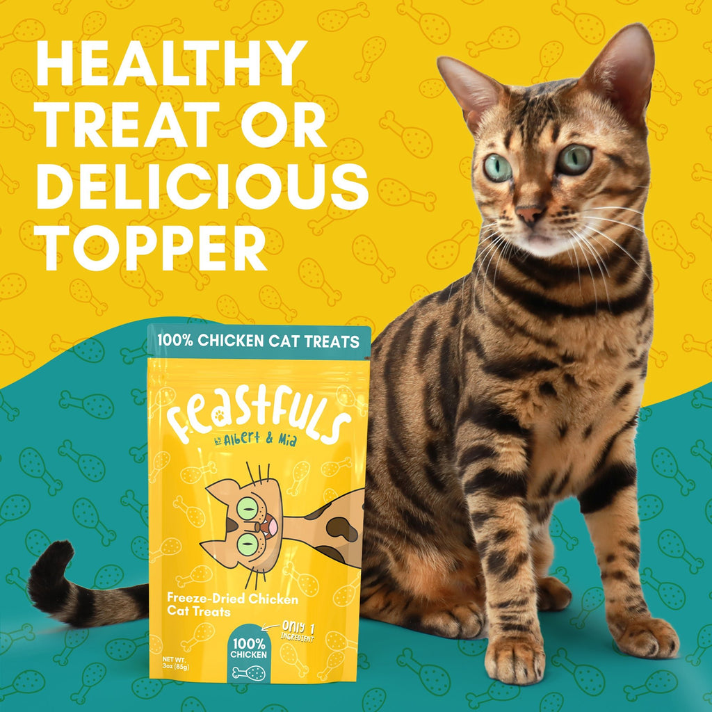 Feastfuls Cat Treats - 100% Freeze Dried Chicken - OutdoorBengal