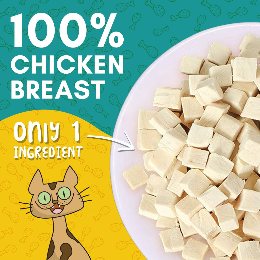 Feastfuls Cat Treats - 100% Freeze Dried Chicken - OutdoorBengal