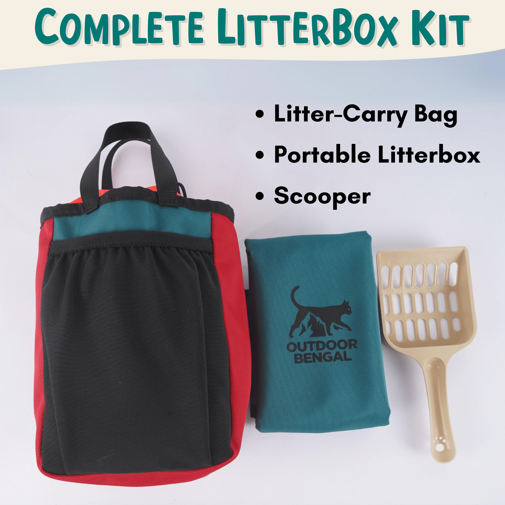 Foldable Litterbox for Cat Travel - OutdoorBengal