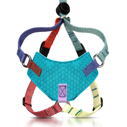 Houdini™ Escape Proof Cat Harness - Multicolor Caribbean
