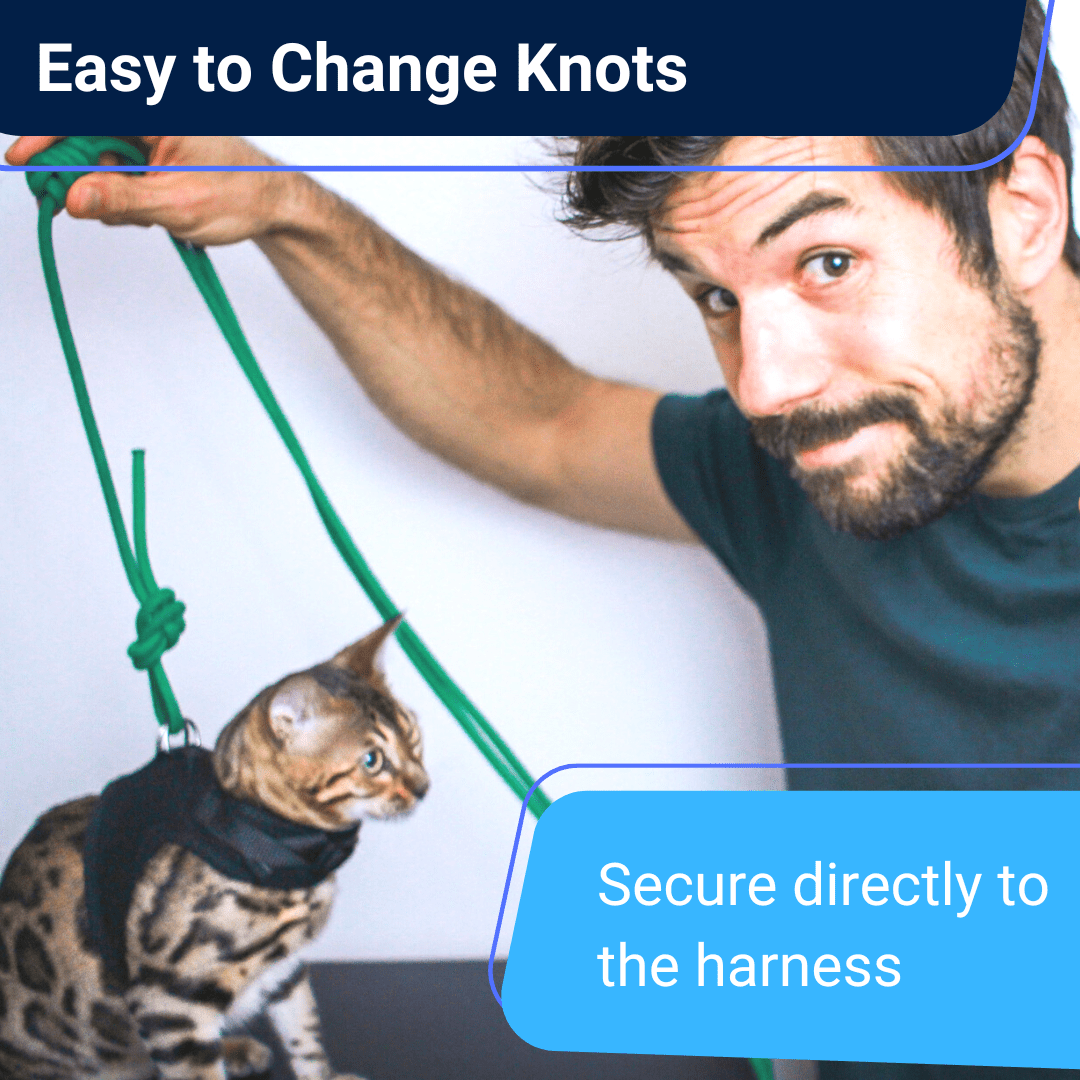 Tangle - free Rope Leash for Cats - OutdoorBengal