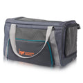 Gray pet carrier with handle and mesh side, featuring 'Outdoor Bengal' branding.