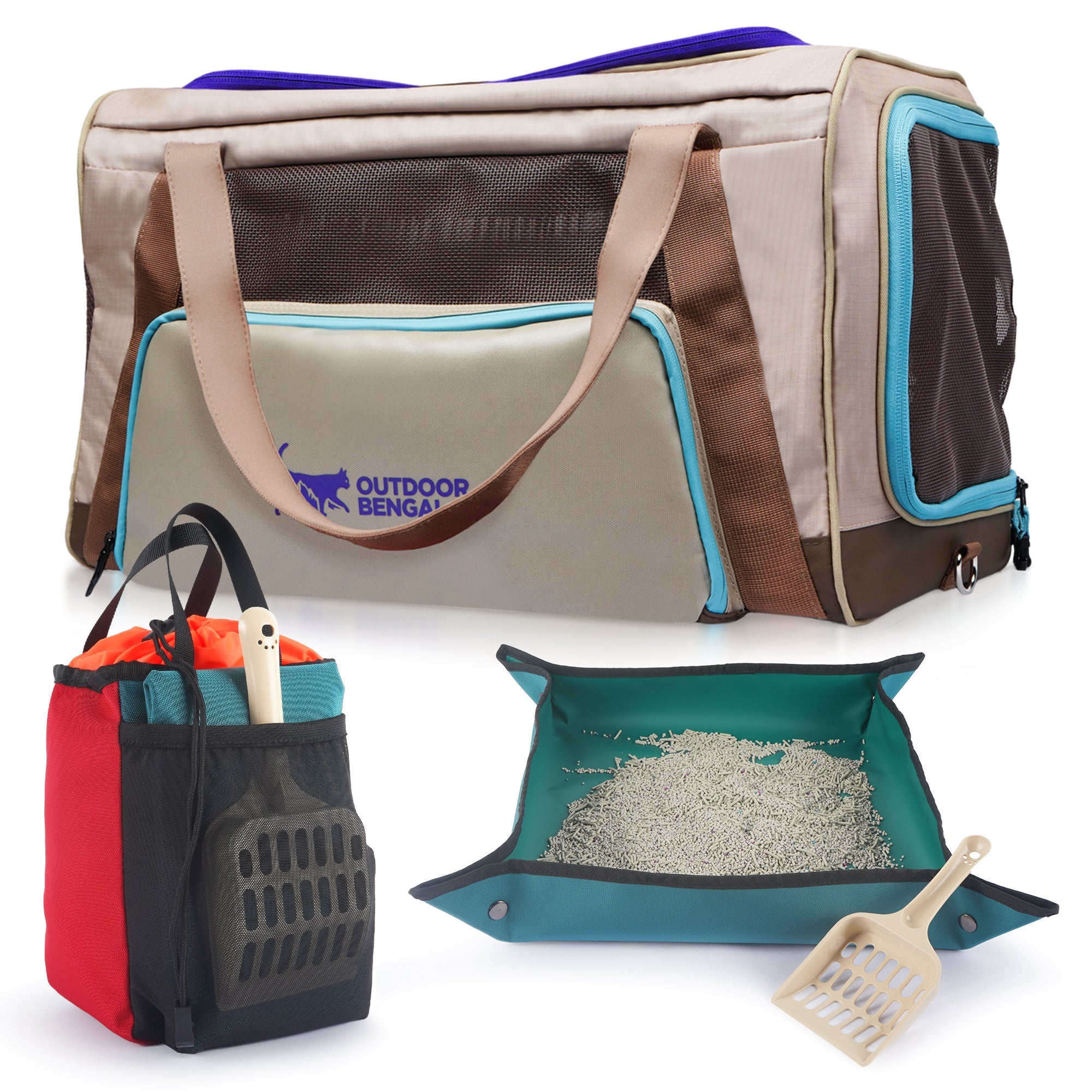 Zeppelin Cat Carrier + Go Litter Box Kit - OutdoorBengal